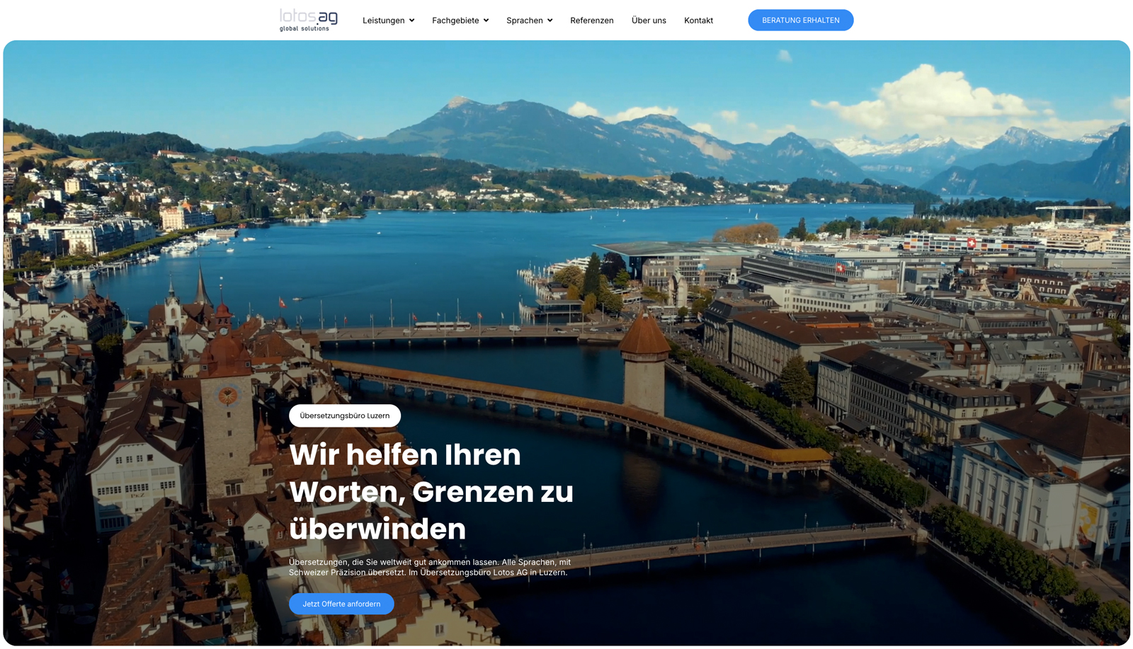 lotos-ag-website Übersetzungsbüro Schweiz Website